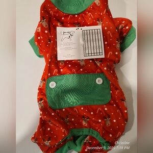 FAB DOG REINDEER/CANDY CANE PAJAMAS